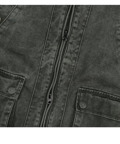 ウォッシングハイネックウールファージャケット