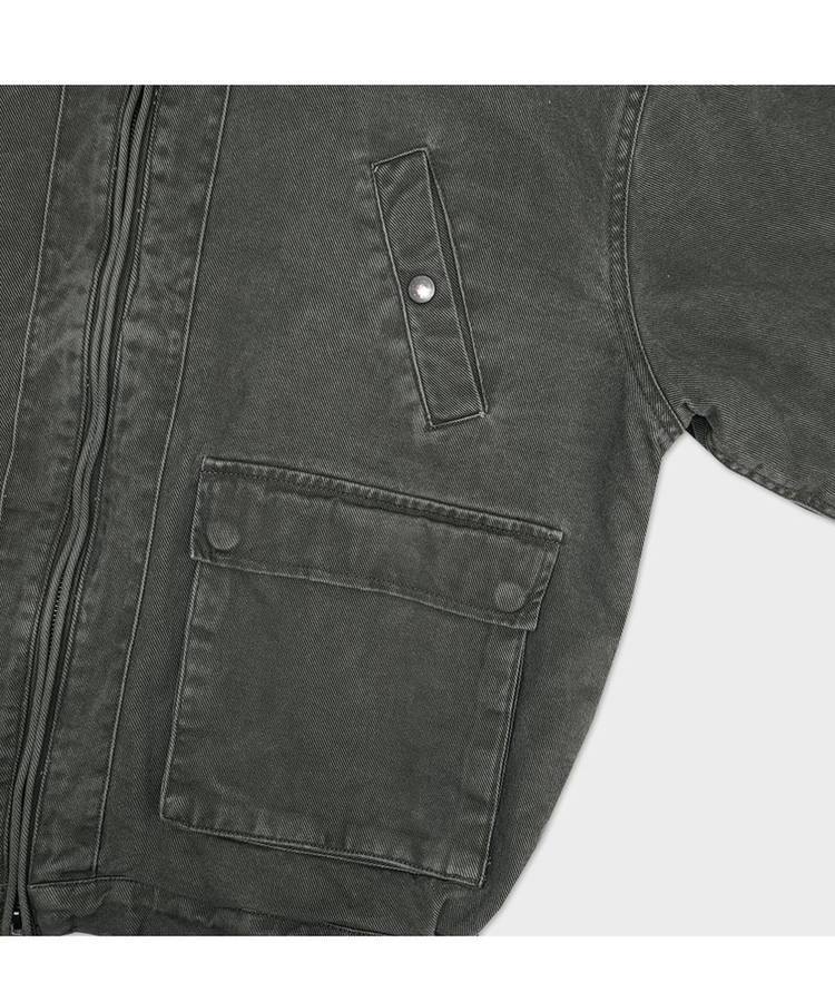 ウォッシングハイネックウールファージャケット