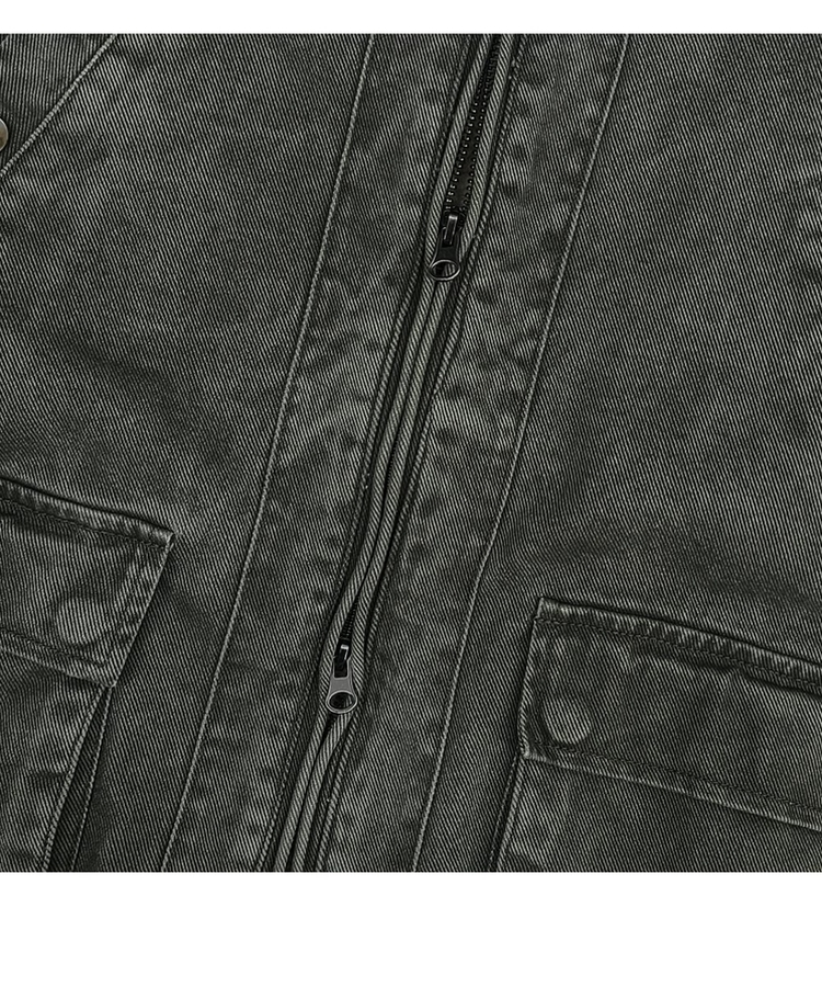 ウォッシングハイネックウールファージャケット