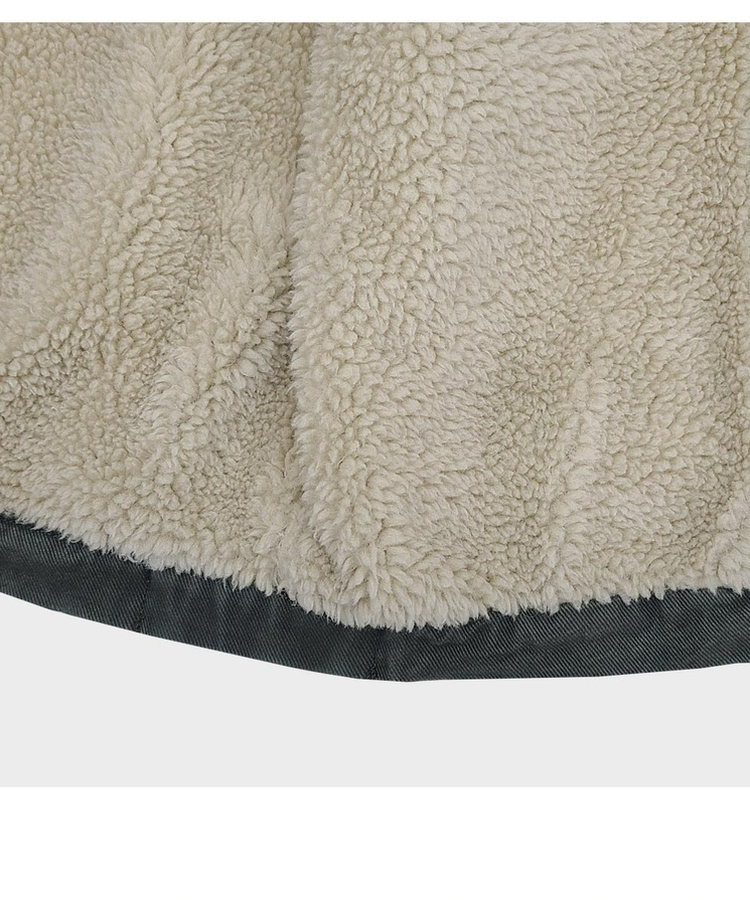 ウォッシングハイネックウールファージャケット