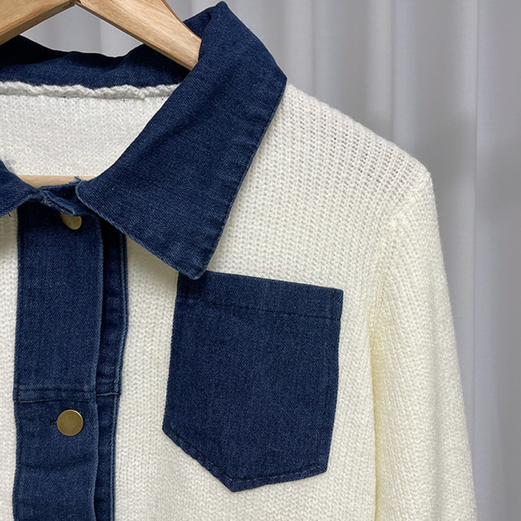 デニムポケットニットカーディガン(5color)