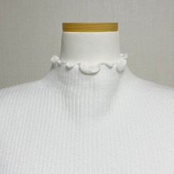 【起毛】ハーフハイネックミンクニット