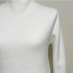 【起毛】ハーフハイネックミンクニット