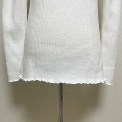 【起毛】ハーフハイネックミンクニット