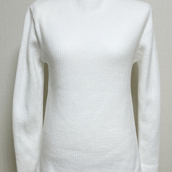 【起毛】ハーフハイネックミンクニット