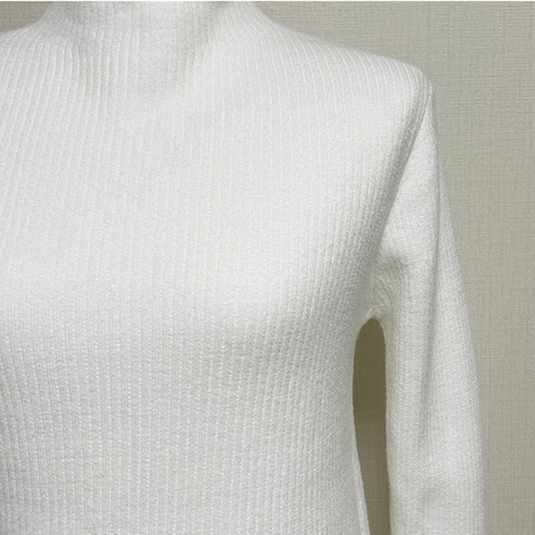 【起毛】ハーフハイネックミンクニット