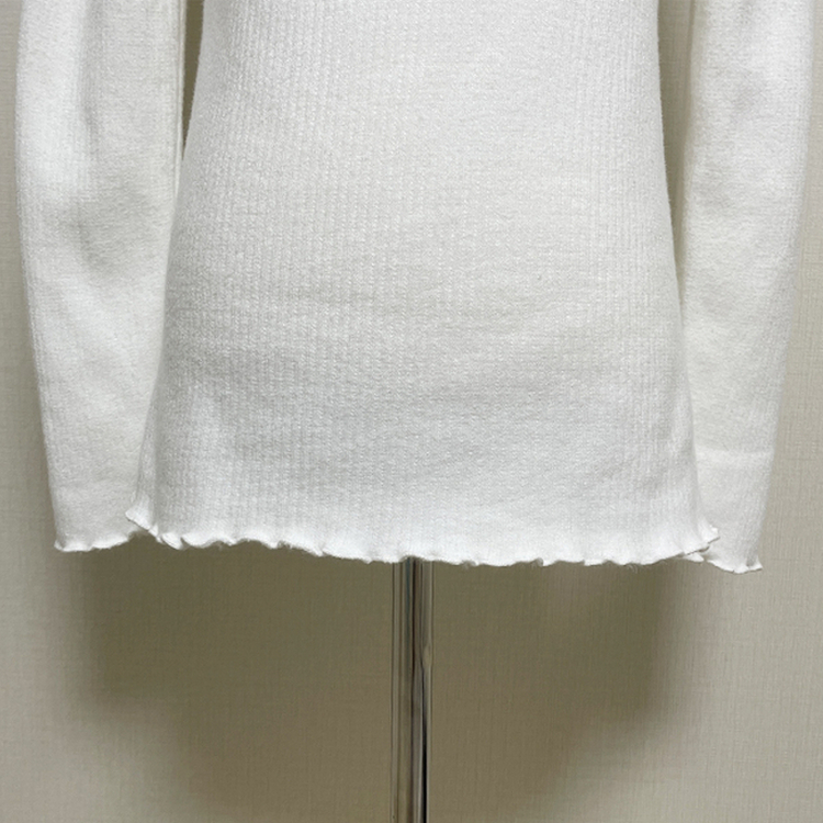 【起毛】ハーフハイネックミンクニット