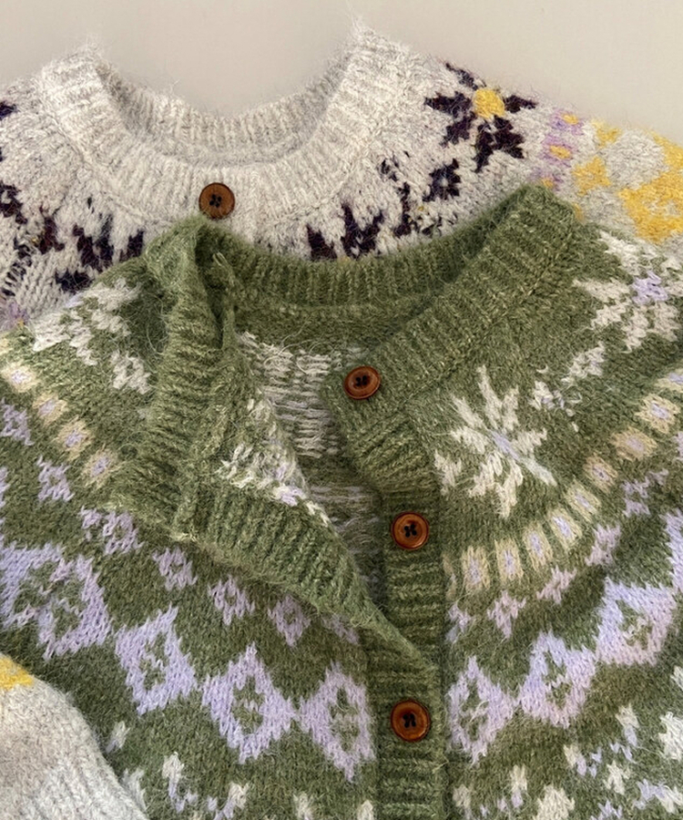 ノルディックニットカーディガン