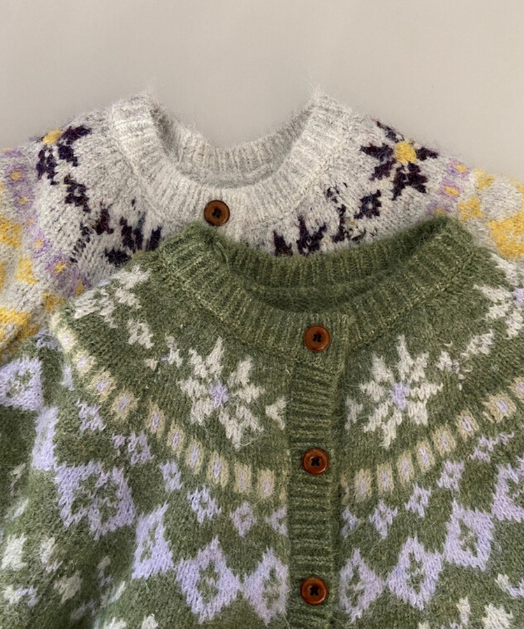 ノルディックニットカーディガン