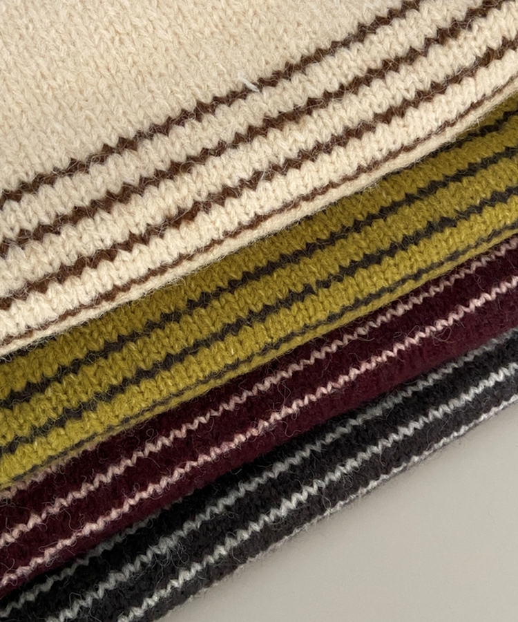 ワンオフオーバーフィットストライプニット