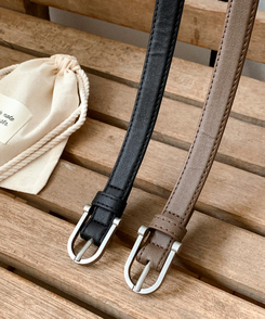 （オリジナルベルト／ポーチ付き／MDおすすめ♥）モリエン ラウンドシルバーバックルベルト