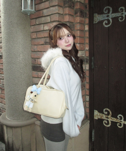 폴라링 니트 퍼 후드 소라