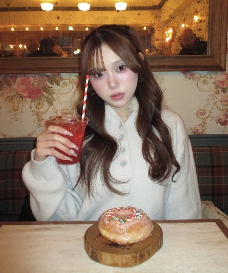 폴라링 니트 퍼 후드 소라