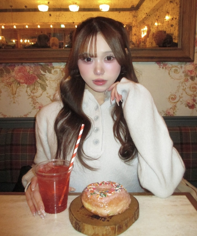 폴라링 니트 퍼 후드 소라