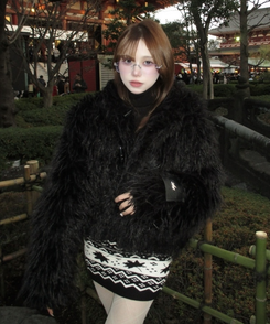 노르딕 터틀넥 니트 미니 원피스 블랙