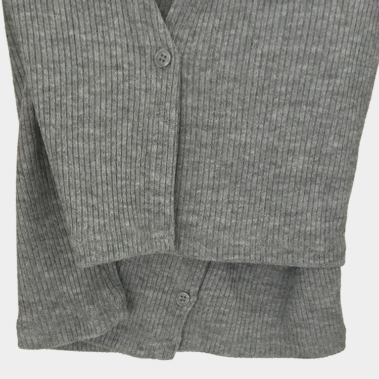 ホルターレイヤードリブカーディガ