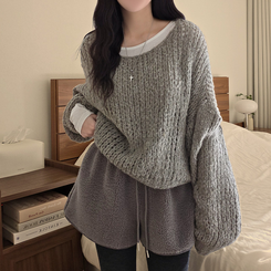 厚手ウールバンディングショートパンツ GREY