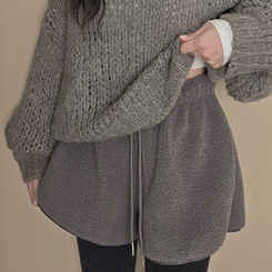 厚手ウールバンディングショートパンツ GREY