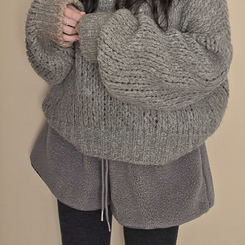 厚手ウールバンディングショートパンツ GREY