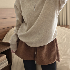 厚手ウールバンディングショートパンツ BROWN