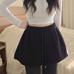 厚手ウールバンディングショートパンツ BLACK