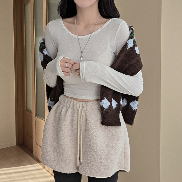 厚手ウールバンディングショートパンツ IVORY