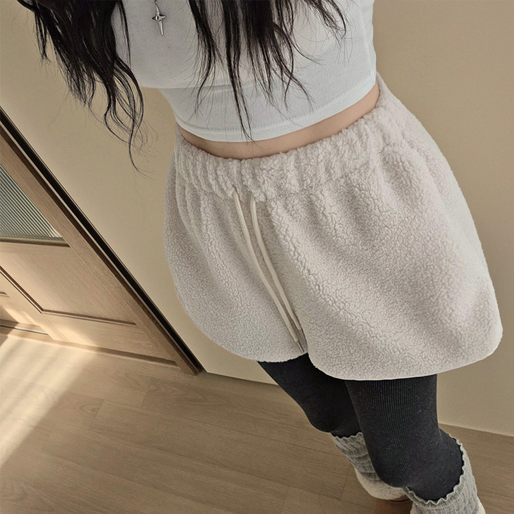 厚手ウールバンディングショートパンツ IVORY