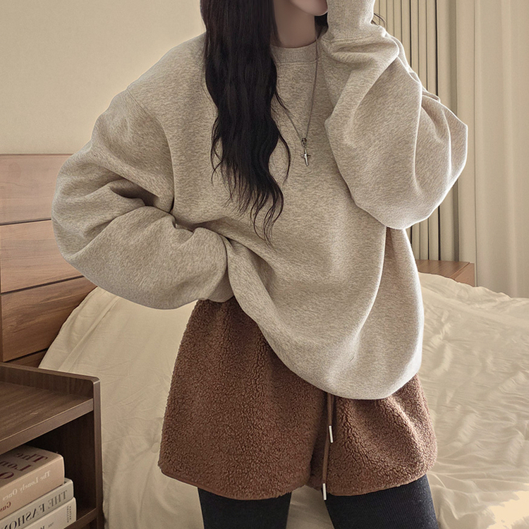 厚手ウールバンディングショートパンツ BROWN