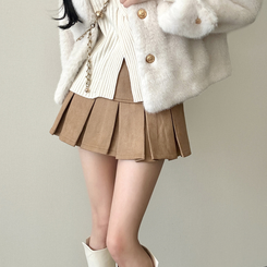 スエードミニスカート BEIGE