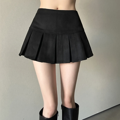 スエードミニスカート BLACK