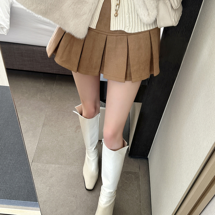 スエードミニスカート BEIGE