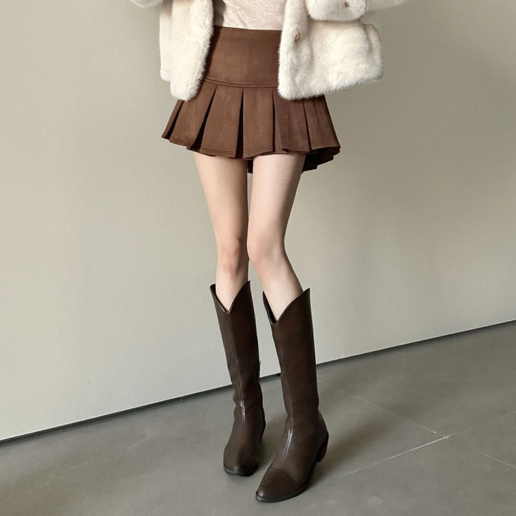 スエードミニスカート CHESTNUT BROWN