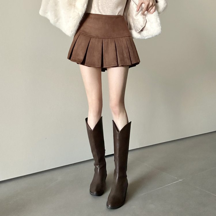 スエードミニスカート CHESTNUT BROWN