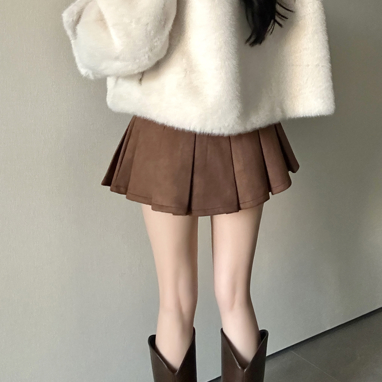 スエードミニスカート CHESTNUT BROWN
