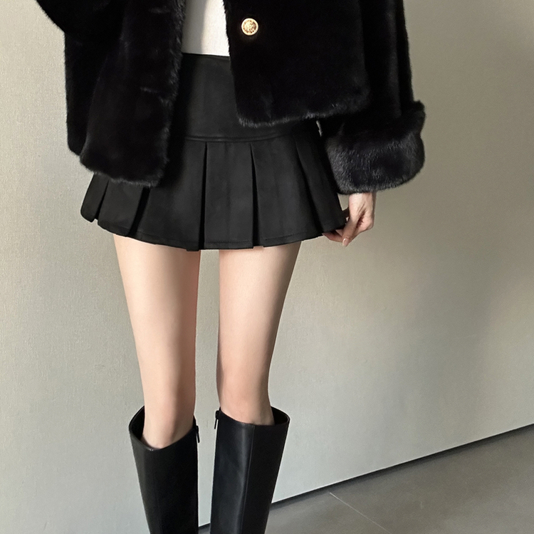 スエードミニスカート BLACK