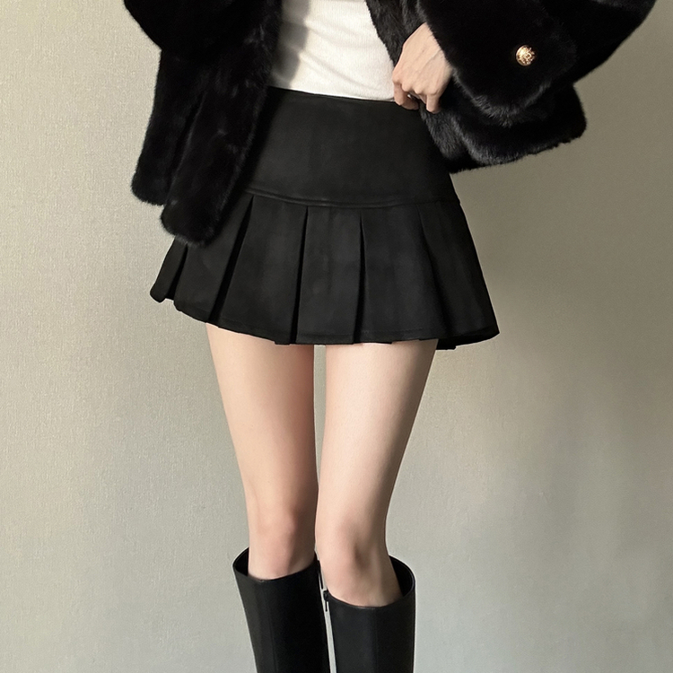 スエードミニスカート BLACK