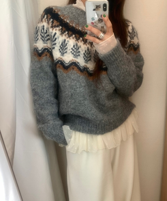 スノーウィンターノルディックニット GREY