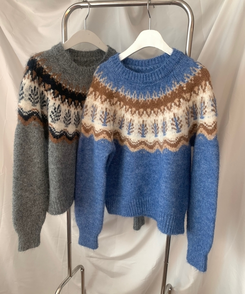 スノーウィンターノルディックニット