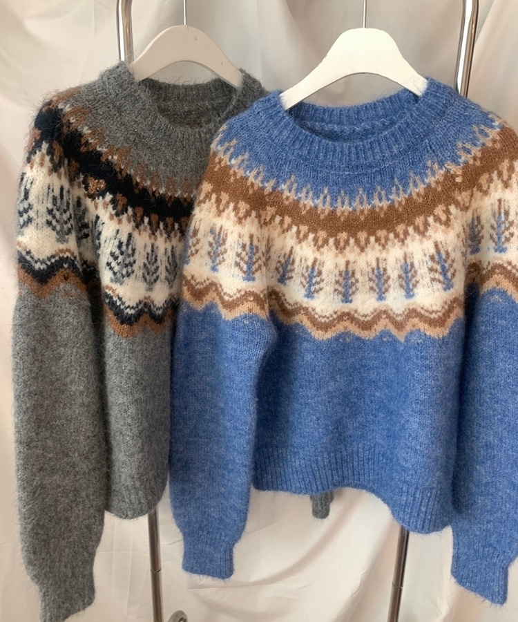 スノーウィンターノルディックニット