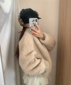 ファーストリングジップアップムスタン BEIGE