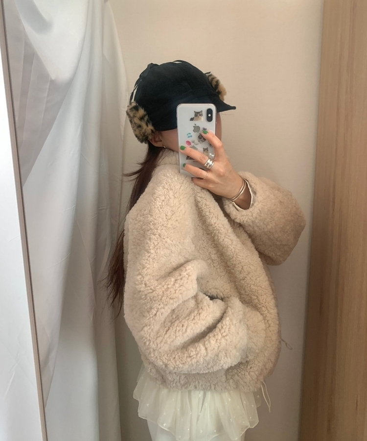 ファーストリングジップアップムスタン BEIGE