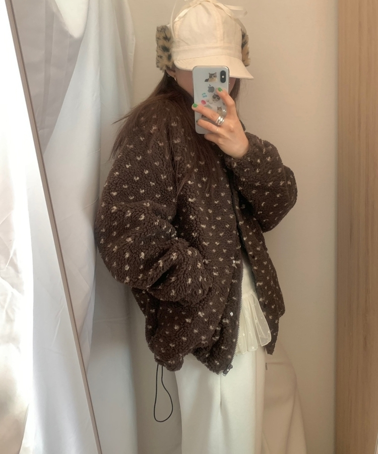 ハートダッフルベアジャンパー BROWN