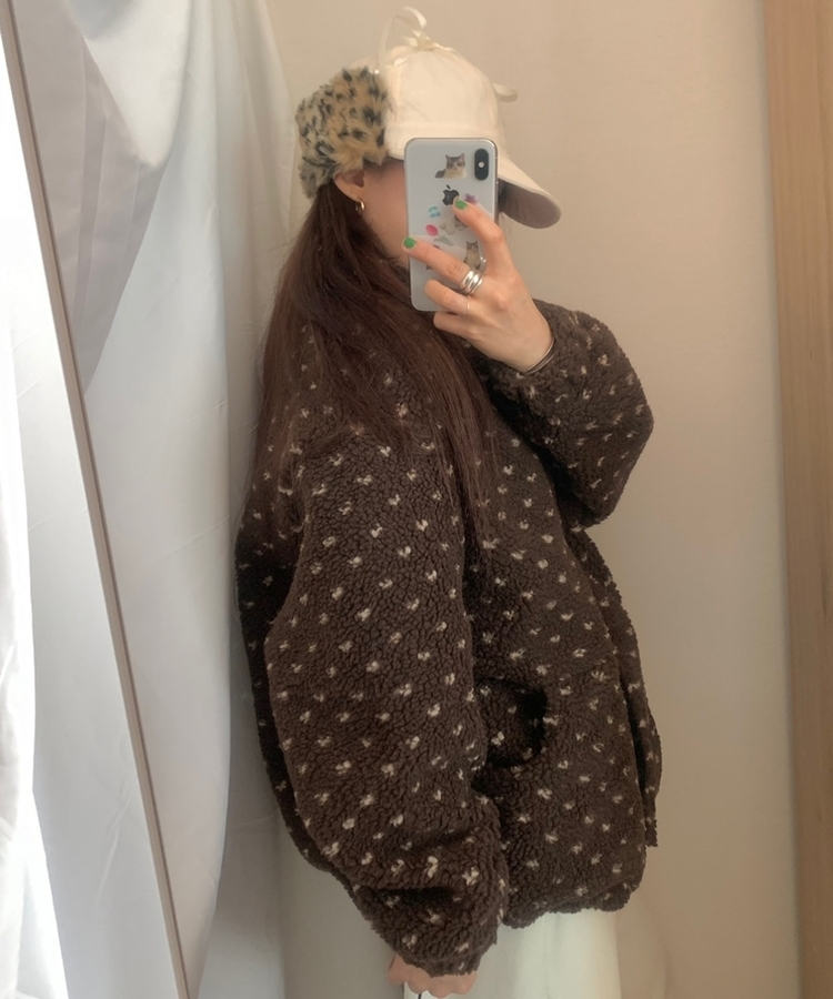 ハートダッフルベアジャンパー BROWN