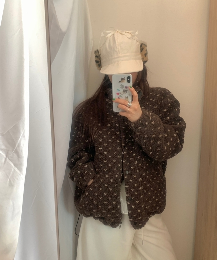 ハートダッフルベアジャンパー BROWN