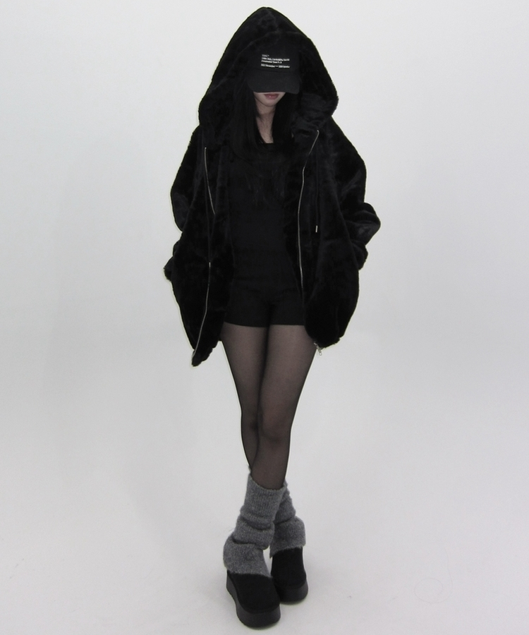 スリットレッグウォーマー CHARCOAL