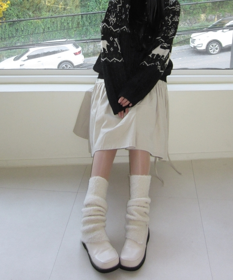 スリットレッグウォーマー IVORY