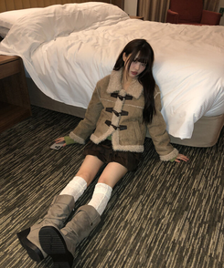 ボアフリースファームスタンジャケット BEIGE