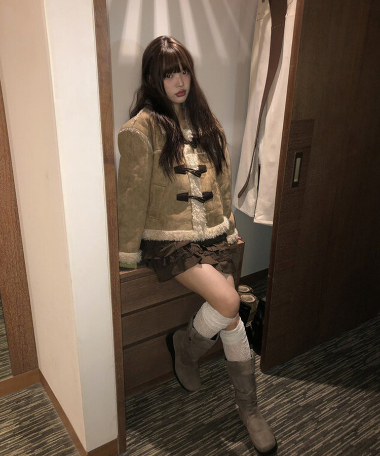 ボアフリースファームスタンジャケット BEIGE