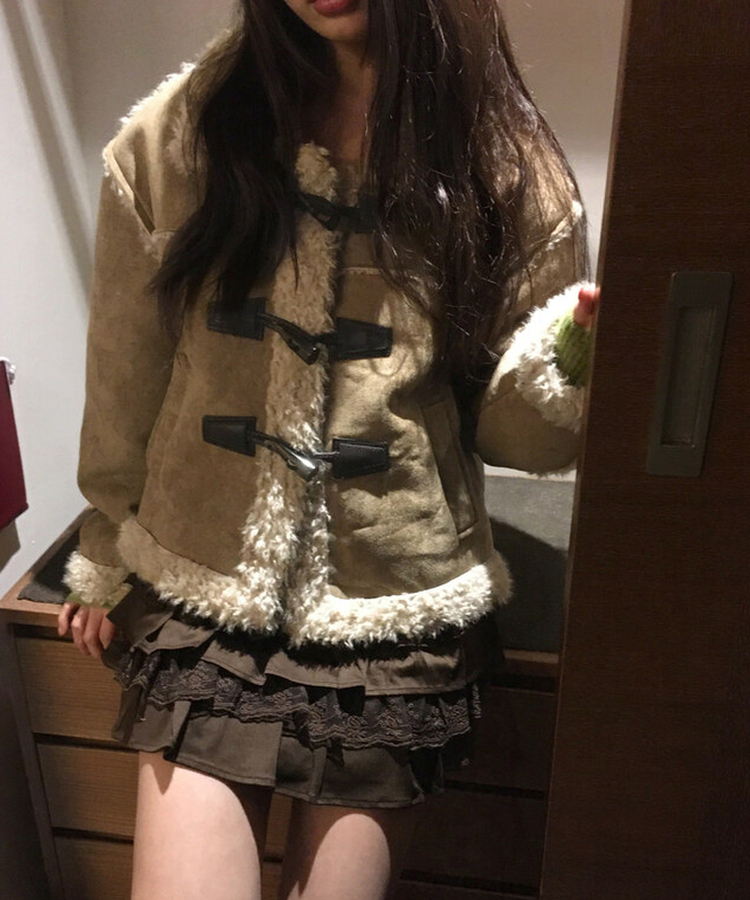 ボアフリースファームスタンジャケット BEIGE