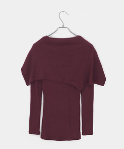 【SET】レイヤードラップロングニット